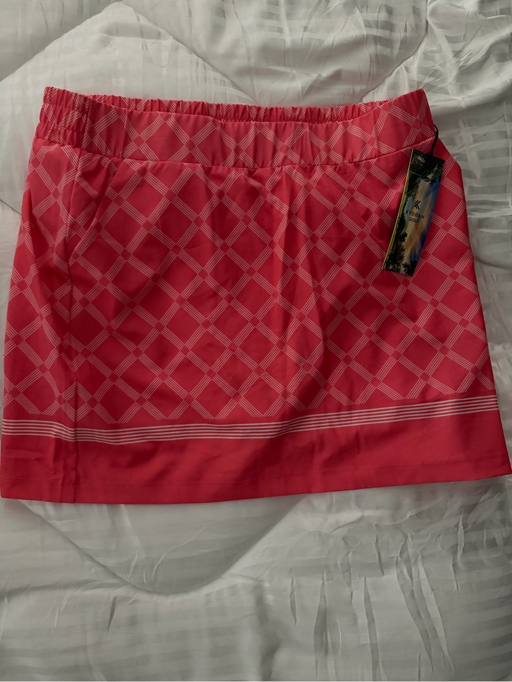 Women’s Pink Patterned Stretch Skort